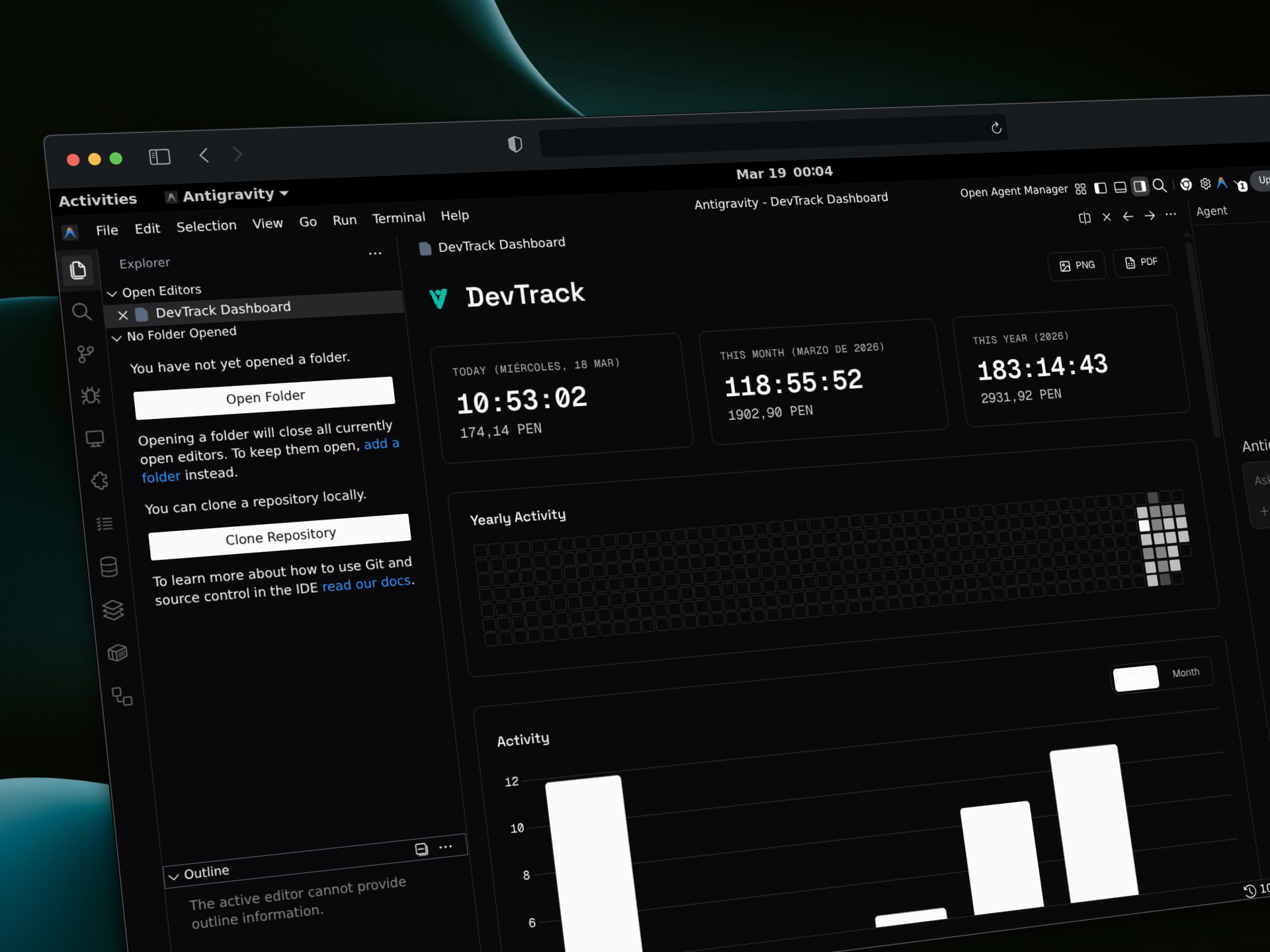 DevTrack screenshot